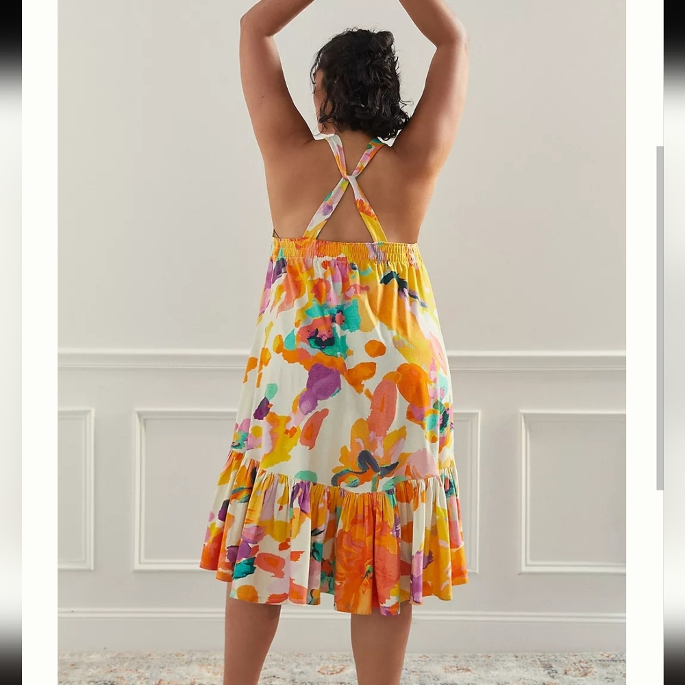 Daily Practice by Anthropologie Frida Cross-Back Midi Dress - Picture 2 of 8